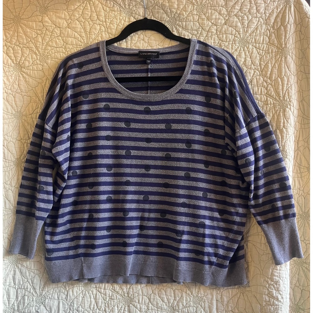 Lane Bryant Classic Striped Polka Dot